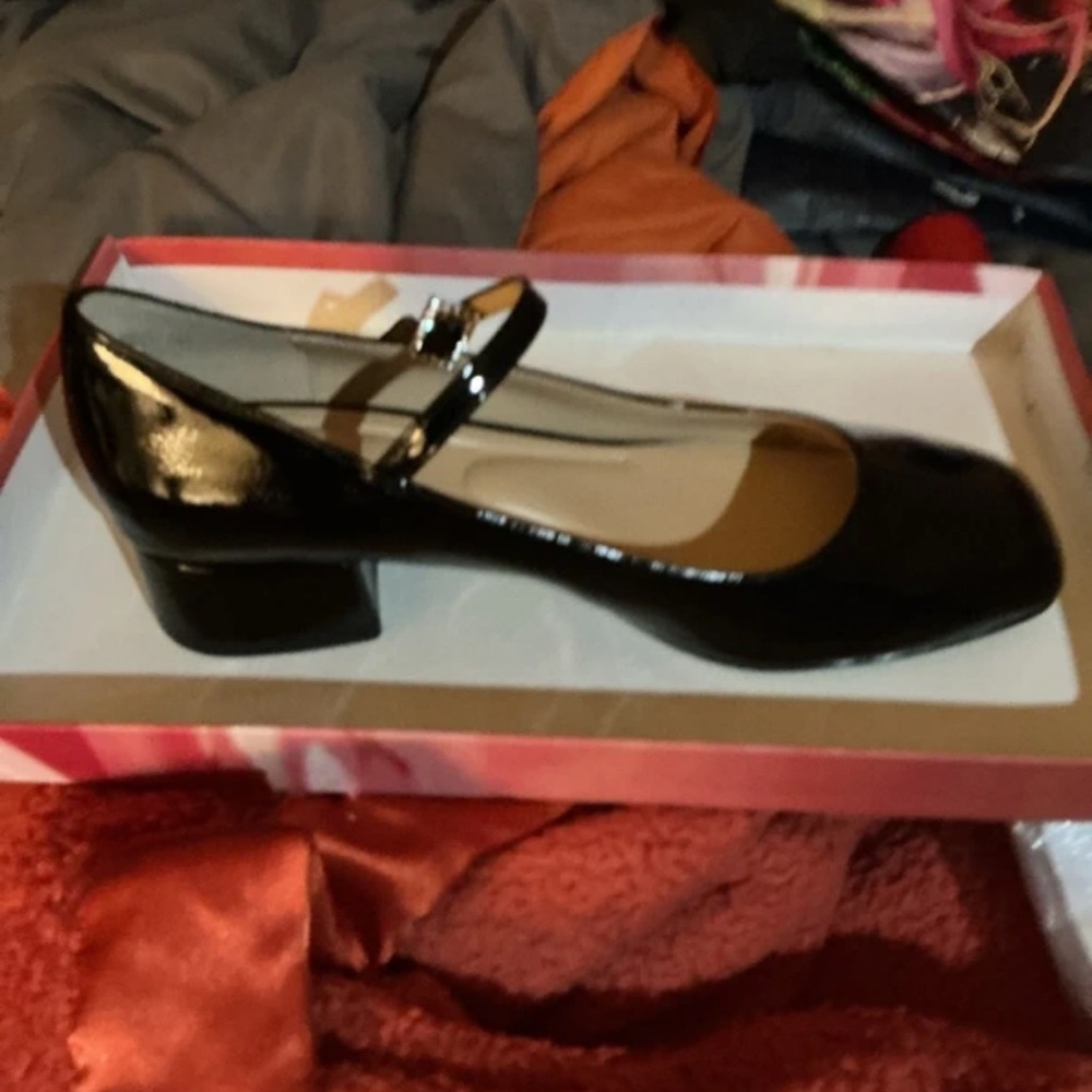 Charles David Glossy Black Mary Jane Heels